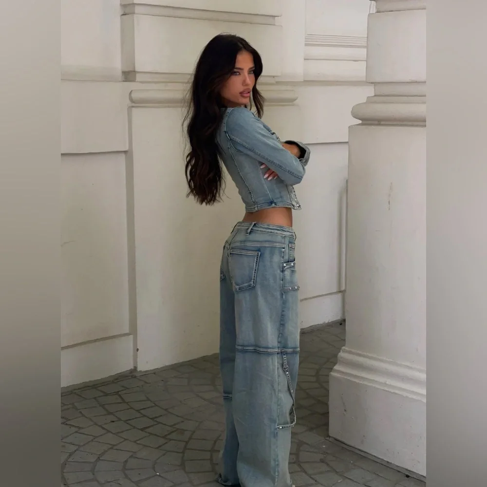 Outcast RANDI LONG SLEEVE TOP DENIM XXS - Picture 4 of 11
